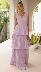 Kaelan Tiered Maxi Dress - Lilac