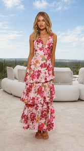 Stasie Maxi Dress - Pink Floral