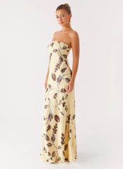 Alisa Strapless Maxi Dress - Buttercream Bliss