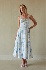 Angelina Sweetheart Floral Midi Dress