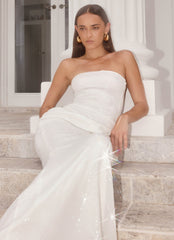Anticipating Sequin Maxi Dress - White