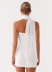 Breaking News Mini Dress - White