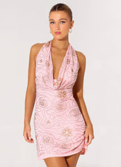 Busy Woman Mini Dress - Dusty Pink