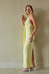 Cecelia Halter Draped Maxi Dress
