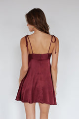 Dilan Tie Strap Satin Mini Dress