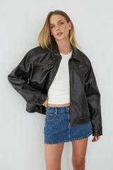Dylan Faux Leather Jacket