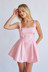 Daisy Square Neck Babydoll Mini Dress