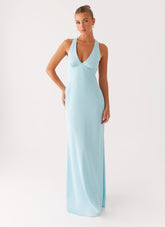 Desi Halterneck Maxi Dress - Mint