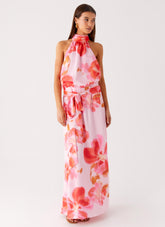 Diablo Backless Maxi Dress - Blushing Blossom