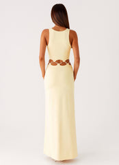 Dreamboat Beaded Maxi Dress - Yellow