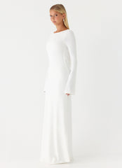 Elmont Long Sleeve Maxi Dress - White