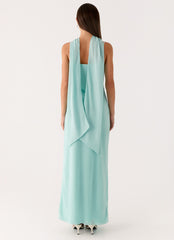 Eternelle Square Neck Maxi Dress - Teal