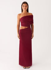 Gillian Maxi Dress - Maroon