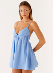 Greer Mini Dress - Blue