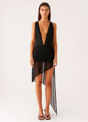 Heatwave Haze Mini Dress - Black