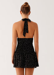Holden Mini Dress - Black Polka Dot