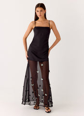 Jesiah Embellished Maxi Dress - Black