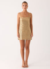 Kaitlin Mini Dress - Gold