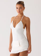 Keep A Beat Mini Dress - Ivory