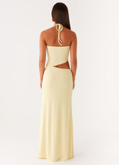 Lanah Cut Out Maxi Dress - Yellow