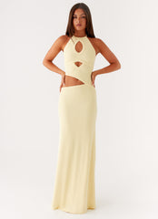 Lanah Cut Out Maxi Dress - Yellow