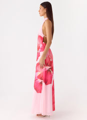 Len Maxi Dress - Pink Floral Spritz