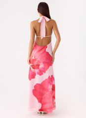 Len Maxi Dress - Pink Floral Spritz