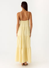 Lotty Linen Maxi Dress - Yellow