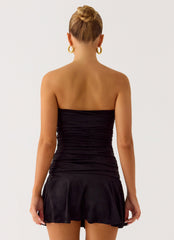 Meridella Strapless Mini Dress - Black