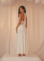 Miri Halter Maxi Dress - Ivory