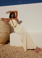 Mistlight Cowl Maxi Dress - Yellow