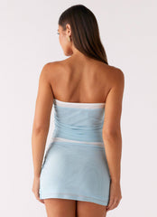 Oceanfront Mini Dress - Blue