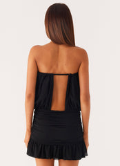 Only A Dream Strapless Mini Dress - Black