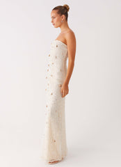 Orelli Shell Sequin Knit Maxi Dress - Ivory