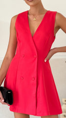 Hani Mini Dress - Red