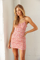 Heidi Floral Cinched Mini Dress