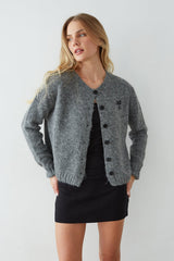 Rory Button Up Bow Cardigan