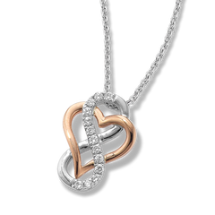 Petite Sadie Infinity Heart Diamond Pendant