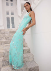 Silvana Maxi Dress - Aqua
