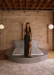 Wrenna Halter Neck Maxi Dress - Black