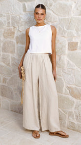 Oceana Pants - Natural