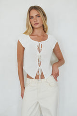 Bettina Front Tie Knit Top