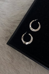 Cara Hammered Hoop Earrings