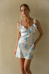 Corina Ruffle Floral Mini Dress