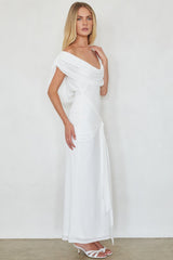 Dorit Mesh Tie Waist Maxi Dress