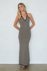 Dua Striped Knit Maxi Dress