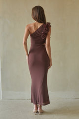 Echo One Shoulder Ruffle Maxi Dress