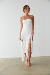Elsa Strapless Drape Midi Dress