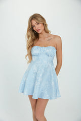 Emme Jacquard Bustier Mini Dress