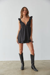 Evelyn Open Back Babydoll Mini Dress